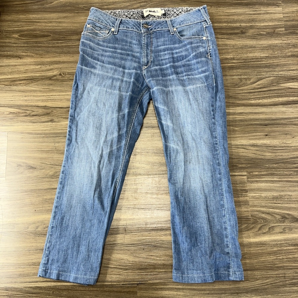 Ariat Jeans Women's 34x26.5 Hemmed Jeans Light Wash
